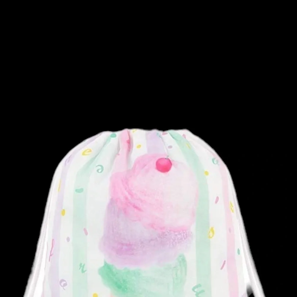 Ice cream pastel Washable Backpack Wrap Bag draw string bag